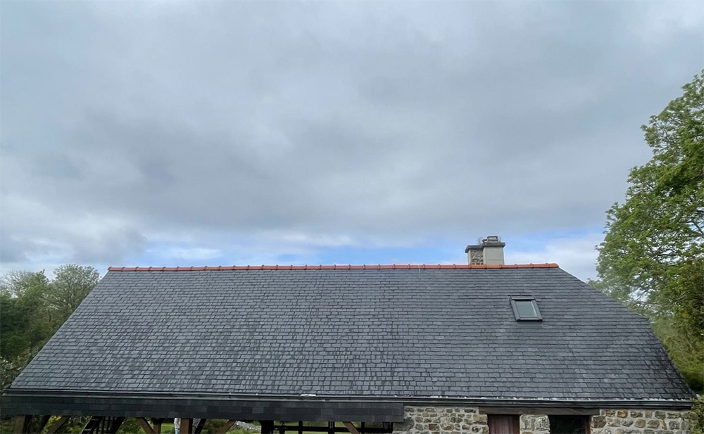 Après nettoyage toiture à Plougastel Daoulas