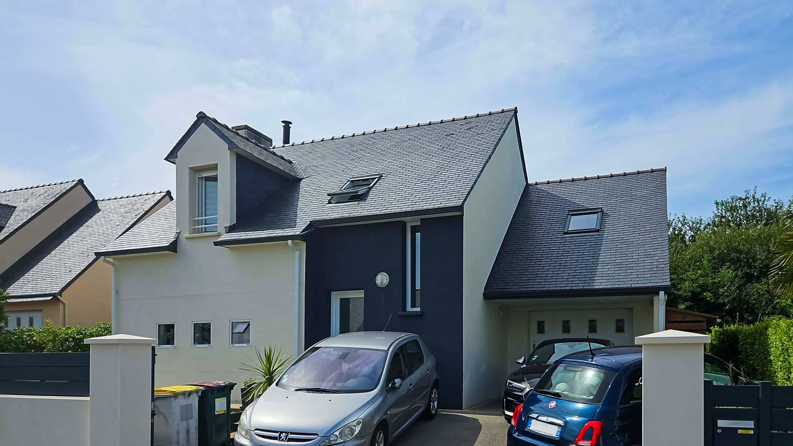 Ravalement de façade réalisé par Ecotrait'toit à brest