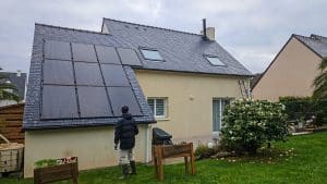 Nettoyage de toiture et ravalement de façade réalisé par Ecotrait'toit à brest