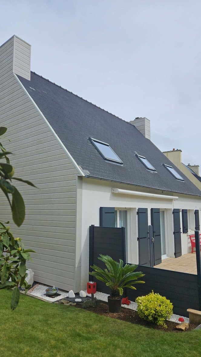 Nettoyage hydrofuge toiture rénovation toiture avant après eco trait' toit Nettoyage rénovation toiture avant après eco trait' toit Plougastel-daoulas
